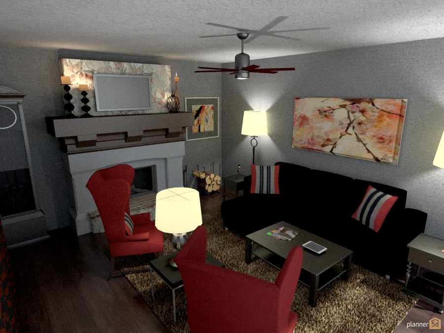 Plaid living room 2 1002618 by TradEdgeDesign image