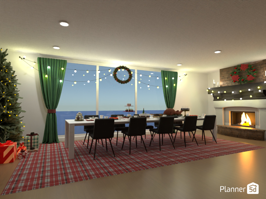 Christmas Dining Room #10657768 by Ellen