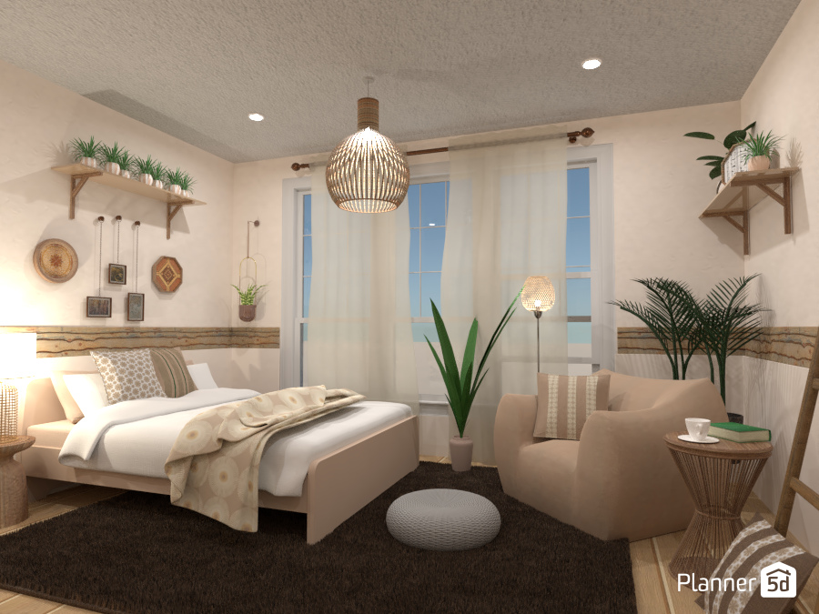 White and brown Boho style - Design Battle Contest Entry #6832670 by Valerie