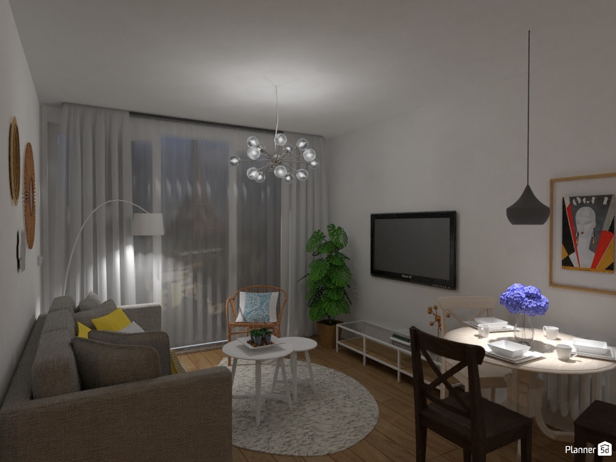 Living Room in Small apartment All in One #2599966 by Lucija Marko