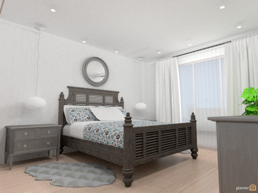 Спальня в доме в современном средиземноморском стиле 1031600 by Ольга Строева image