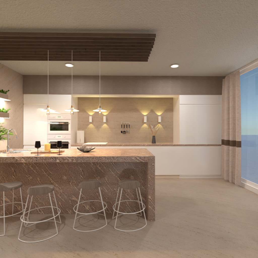 Brown and White Kitchen #11507448 by Editors Choice