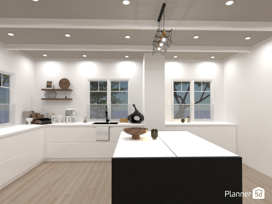 Bright Kitchen Design Free Online Design 3D Floor Plans by Planner 5D