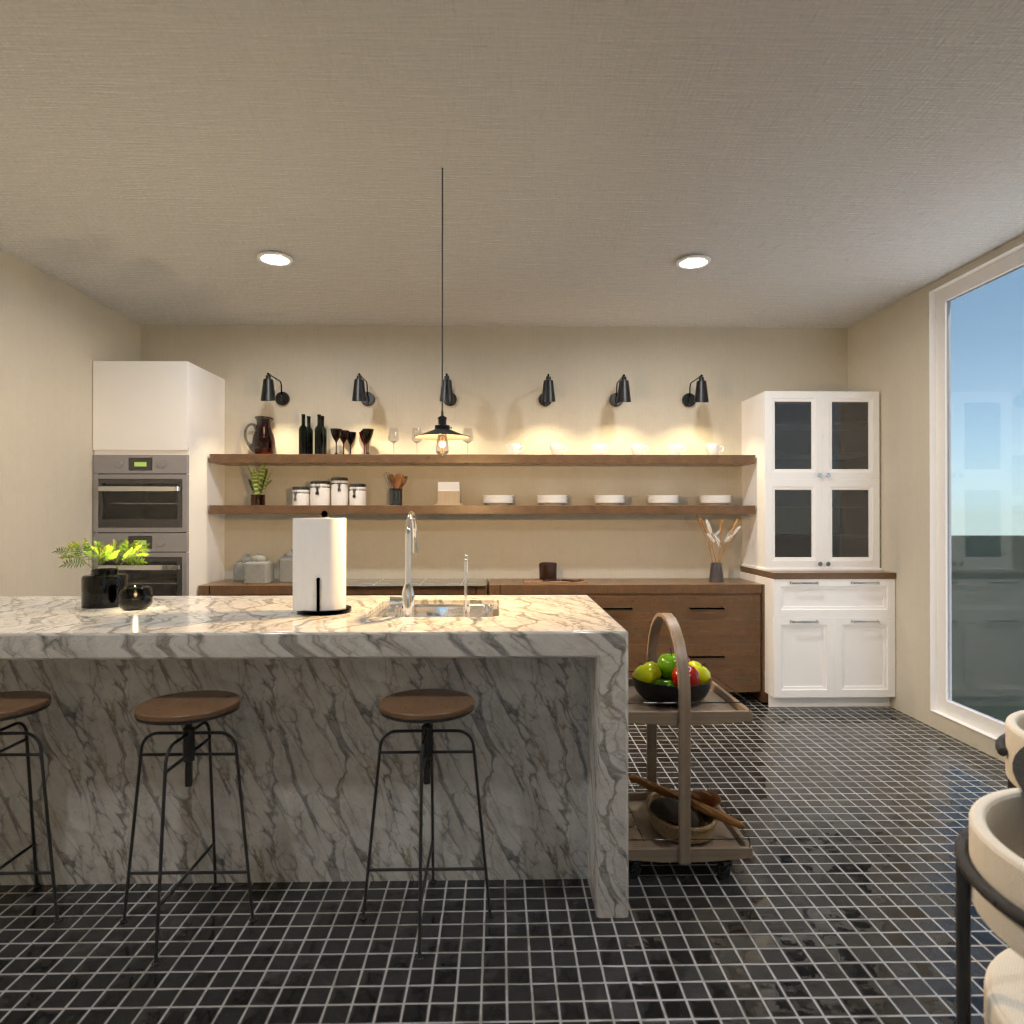 Brown and White Kitchen #11529168 by Editors Choice