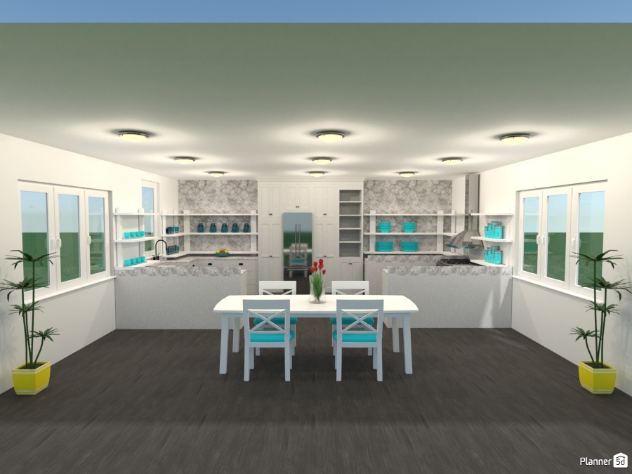 gray marble accent wall kitchen #2190811 by Joy Suiter