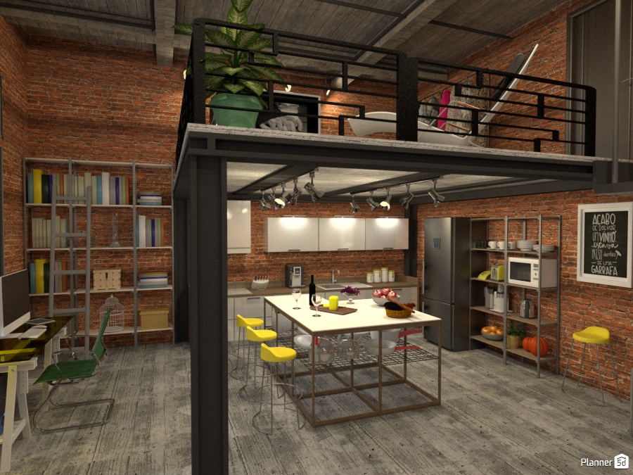 Loft industrial. #3247068 Por Michelle Silva