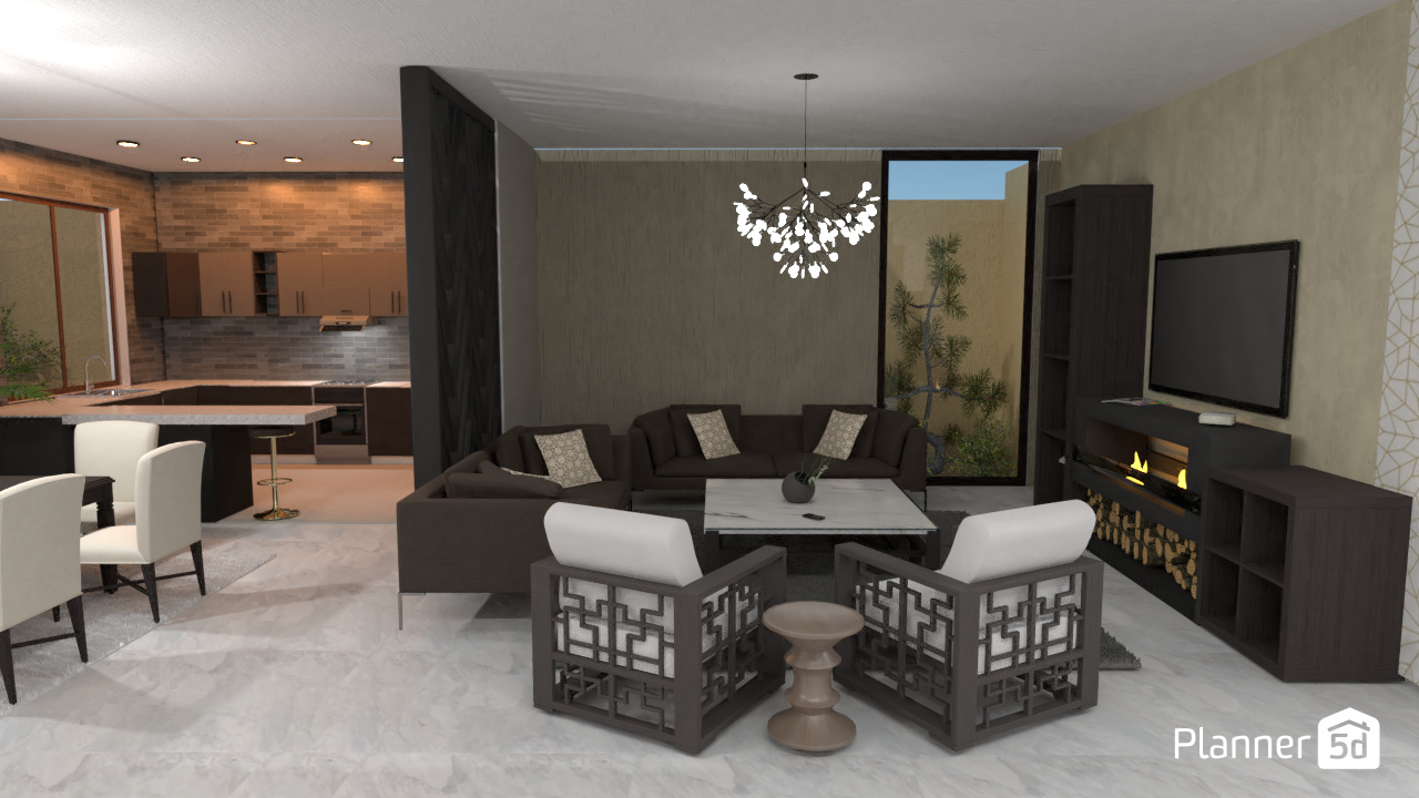 Living room with modern Arab-Islamic-style 6496418 by - image