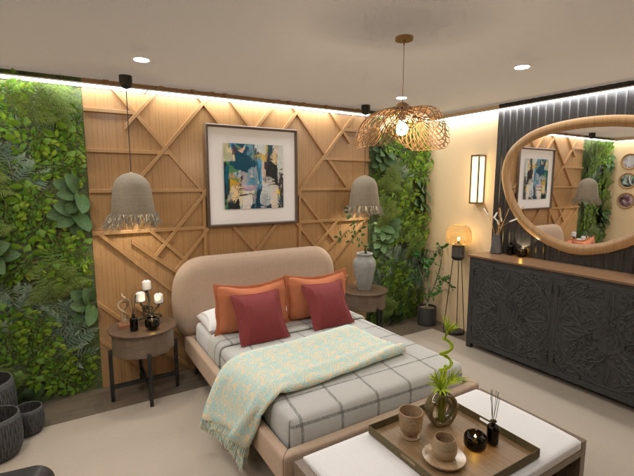 Wabi Sabi Bedroom / Design battle contest #14585131 by ZACKY DESIGNER