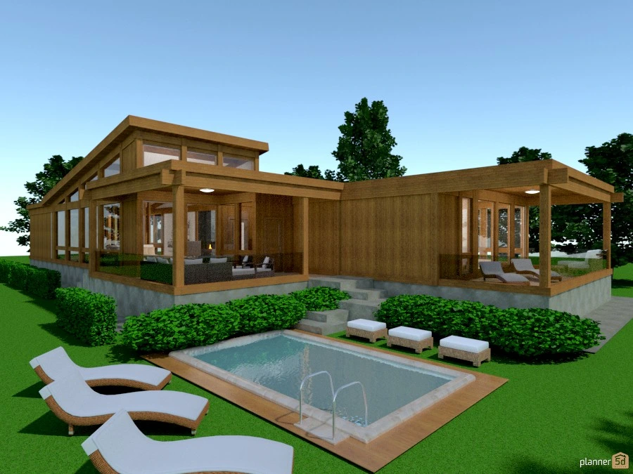 Villetta in legno. #60765 by Svetlana Baitchourina