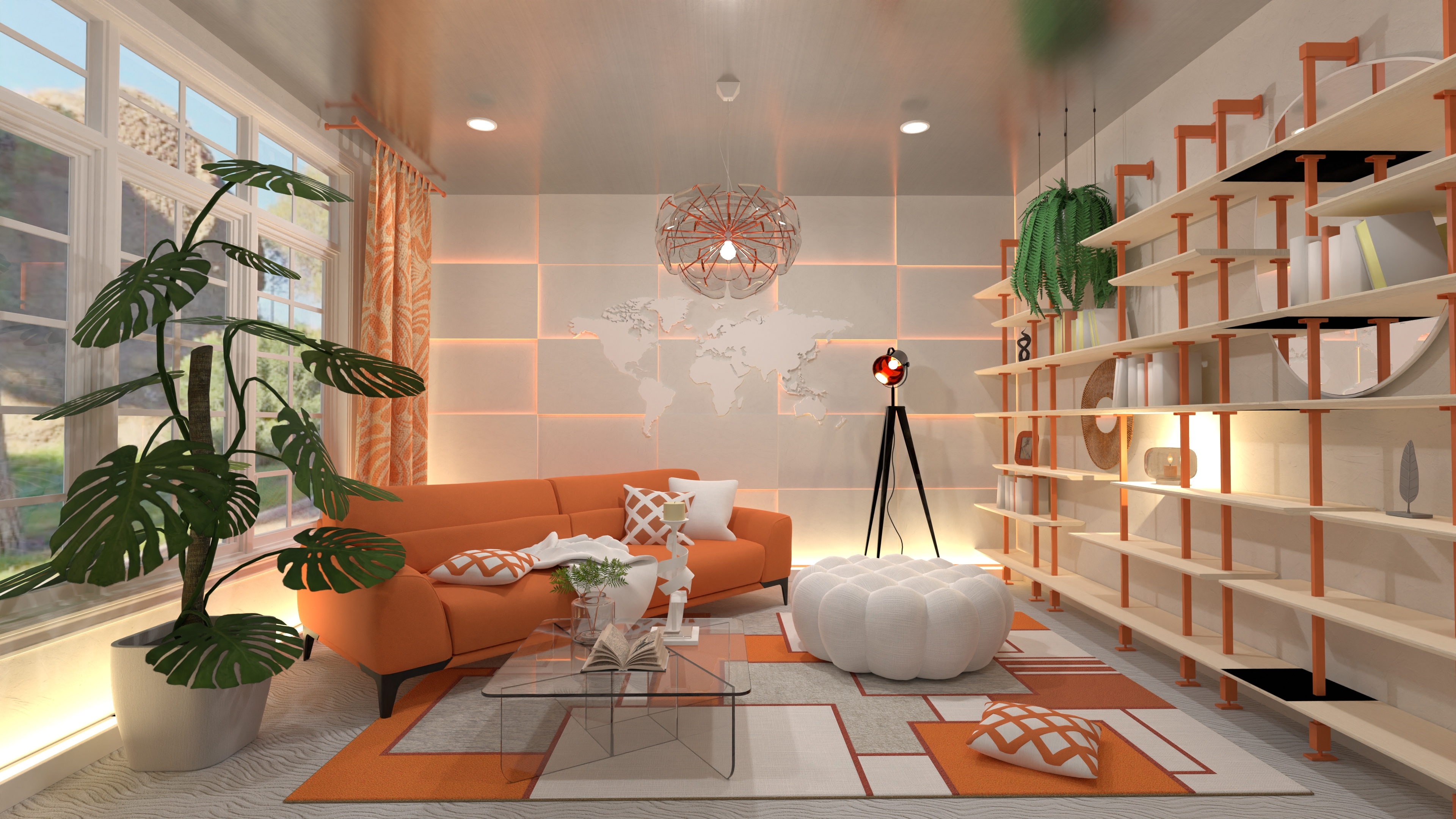 Orange sofa #32024424 by Moonface