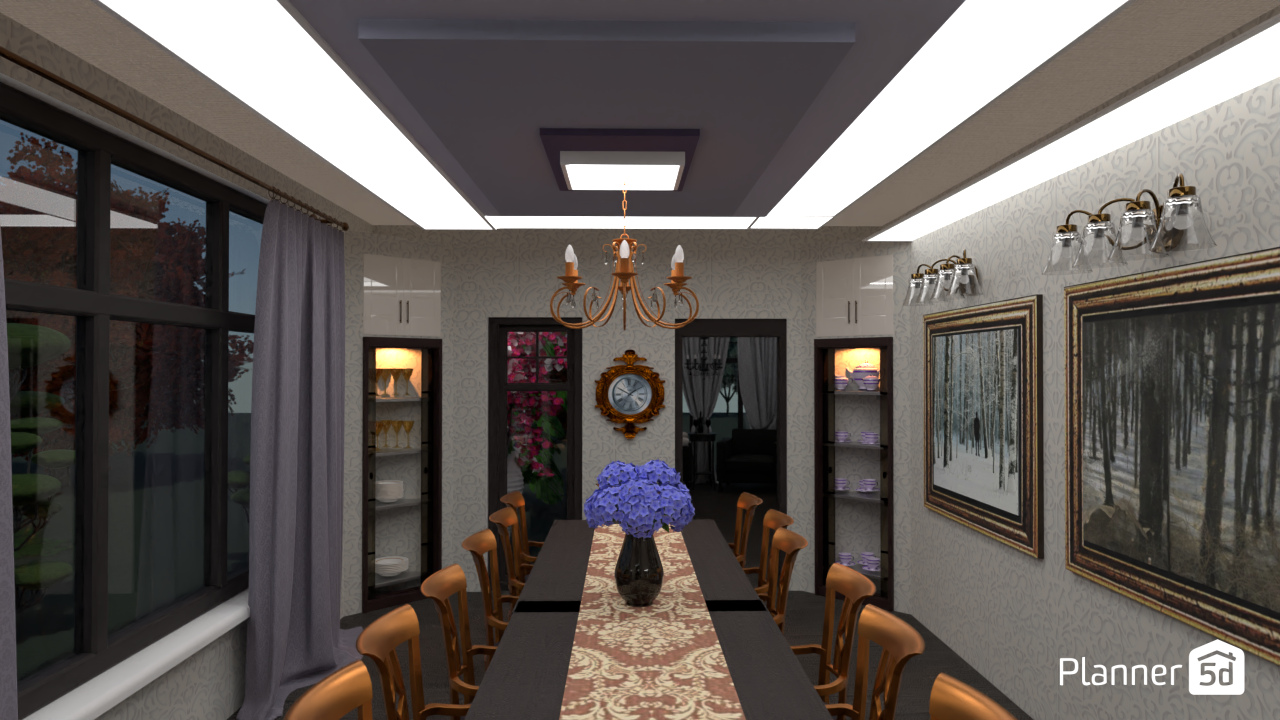 Dining room into bar area #12953823 by Aldona