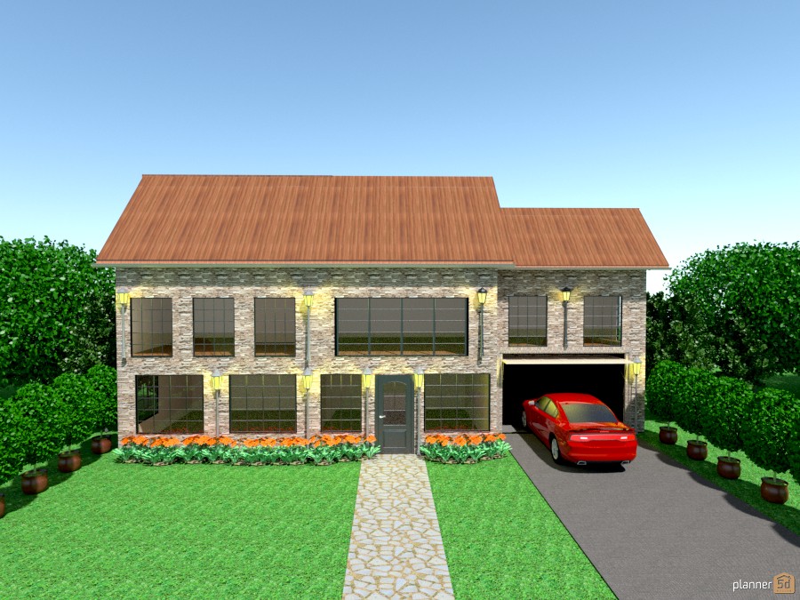 shale house w/garage and car 886510 by Joy Suiter image