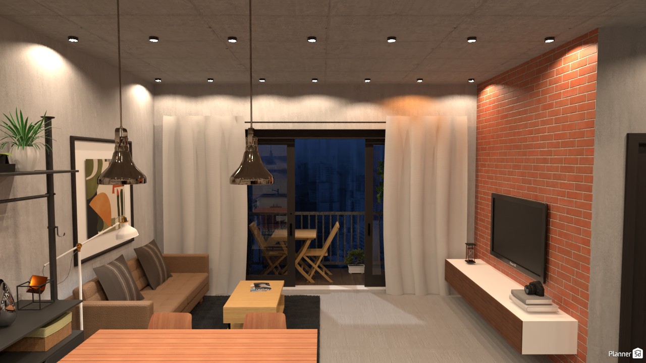 Industrial studio living room #4245933 by Delight