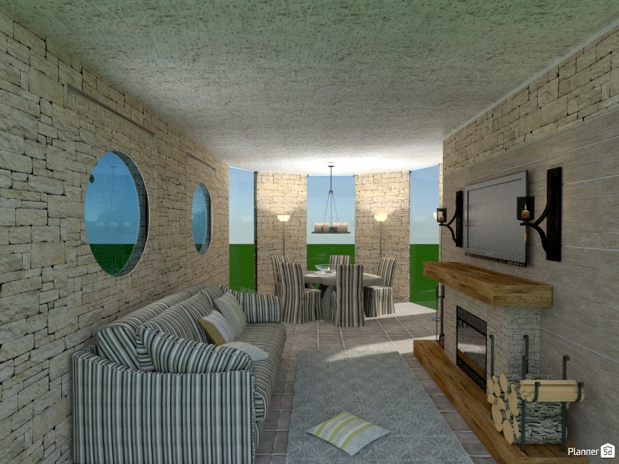 Living w/ Fireplace #1 #1277432 by Micaela Maccaferri