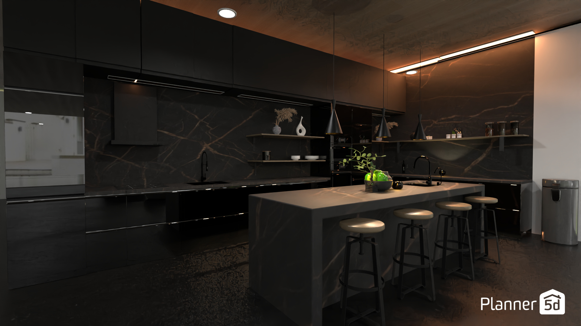dark kitchen #20003760 by Annie
