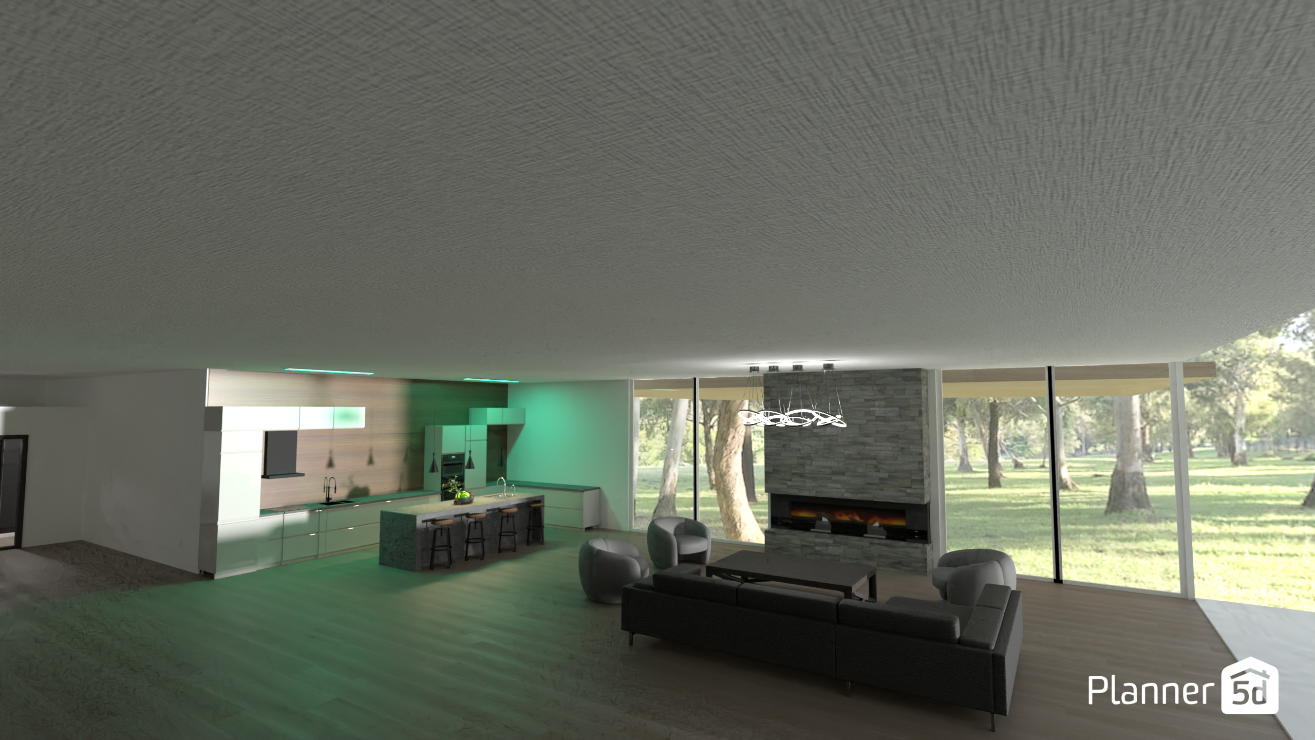 kitchen and living room #18992588 by Annie