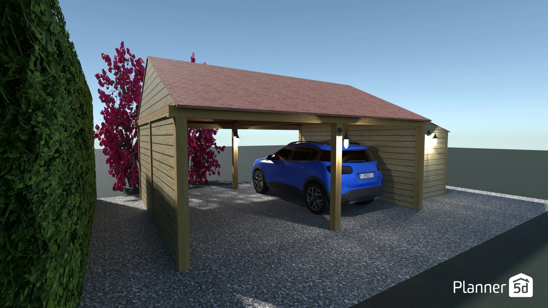 Two bay carport - Free Online Design | 3D Floor Plans by Planner 5D