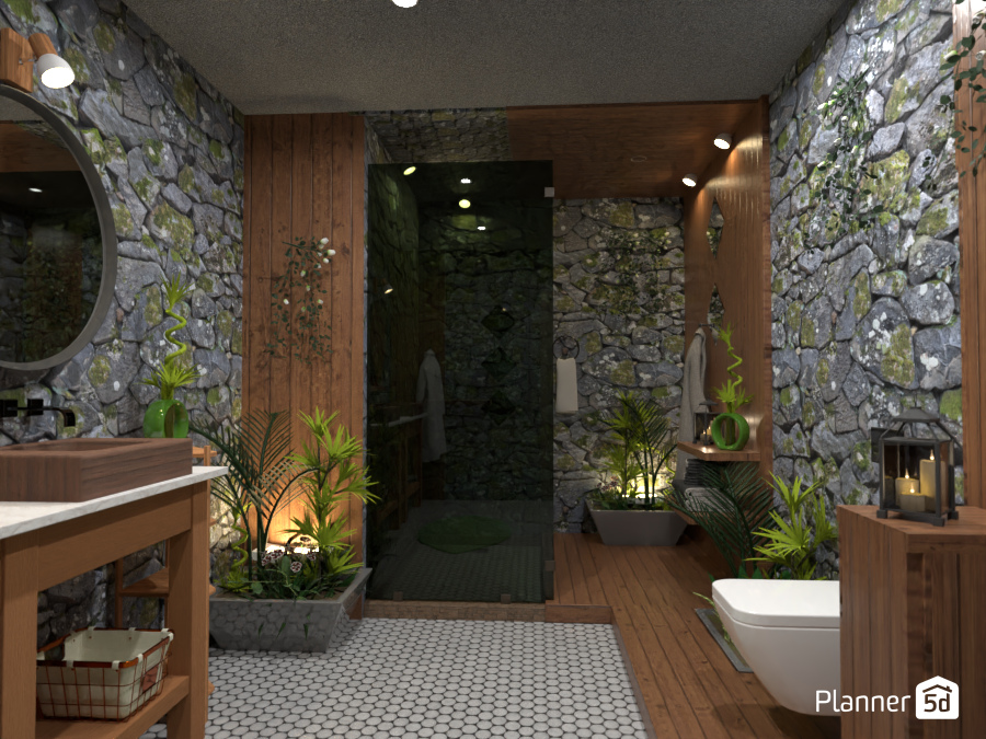 Green bathroom : Design battle contest 8116685 by Gabes image