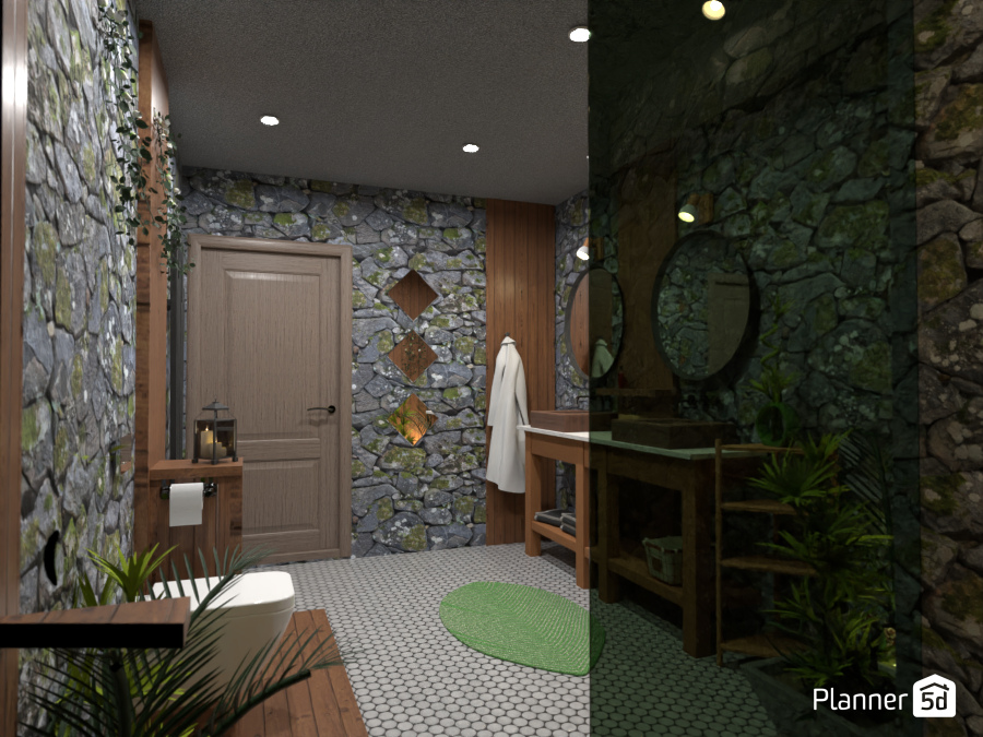 Green bathroom : Design battle contest #8116701 by Gabes