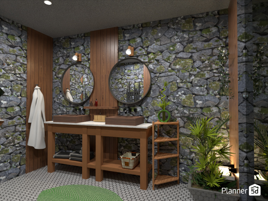 Green bathroom : Design battle contest 8116729 by Gabes image