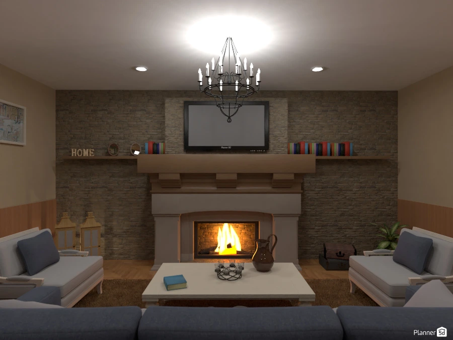 Sala estar estilo campestre #3052068 by Jessica✅