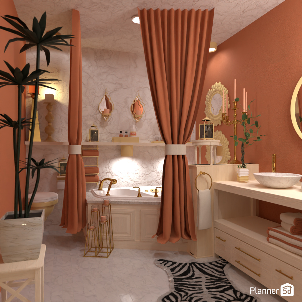 Bath with candles #19258016 by Editors Choice