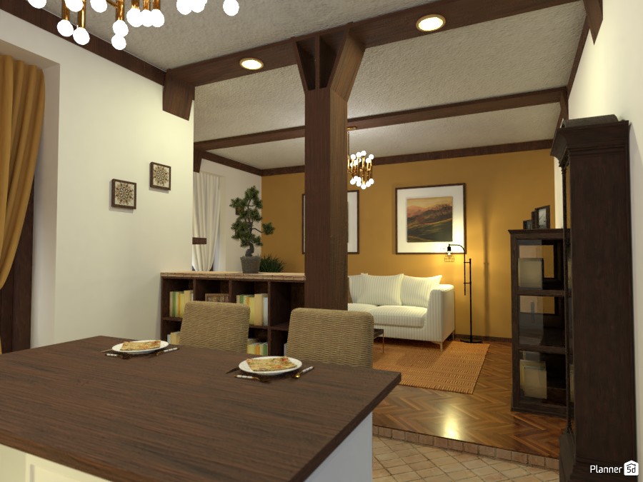 Contest: old town kitchen and living room 3716577 by Elena Z image