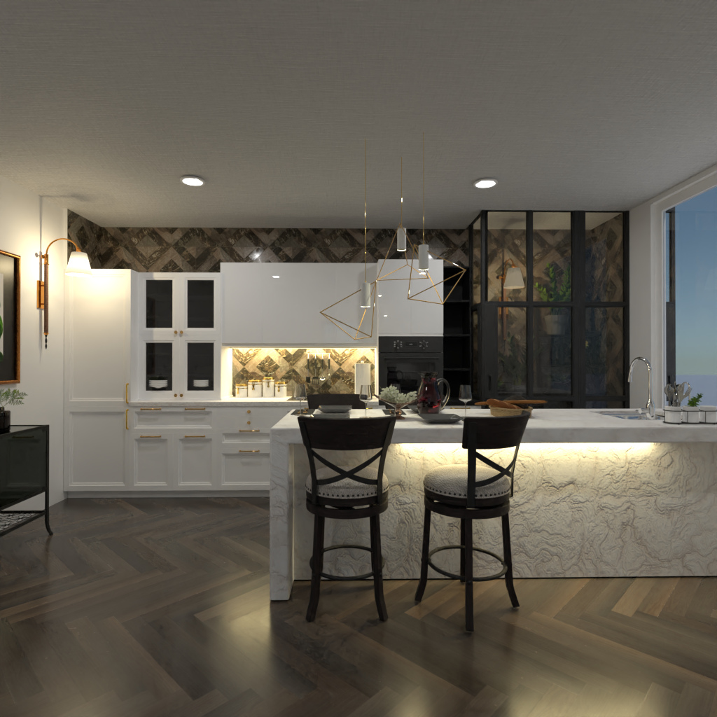 Brown and White Kitchen #11513752 by Editors Choice