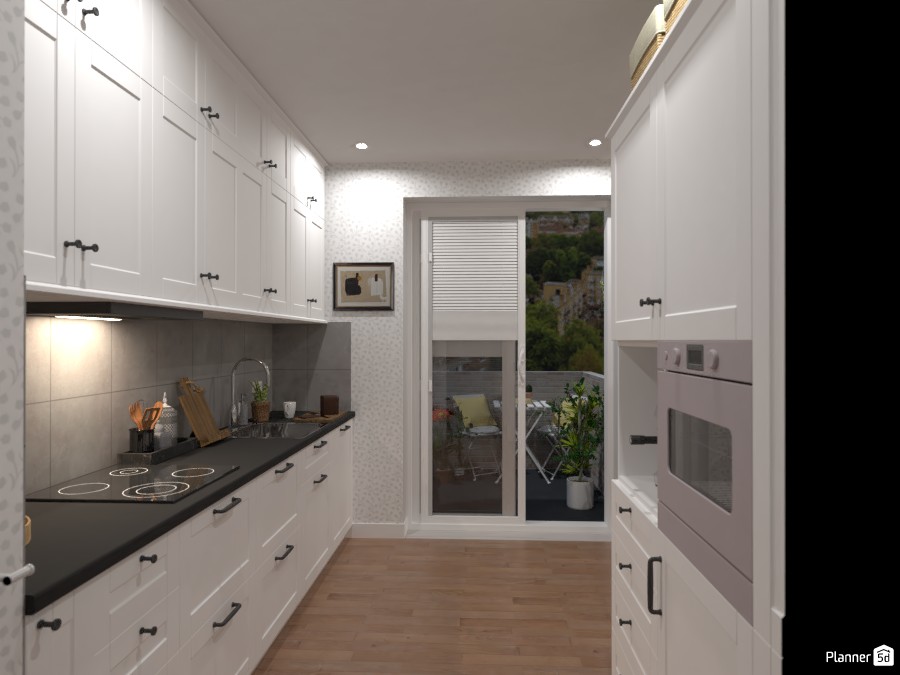 Scandi style apartment with terrace - kitchen #4728026 by Lucija Marko