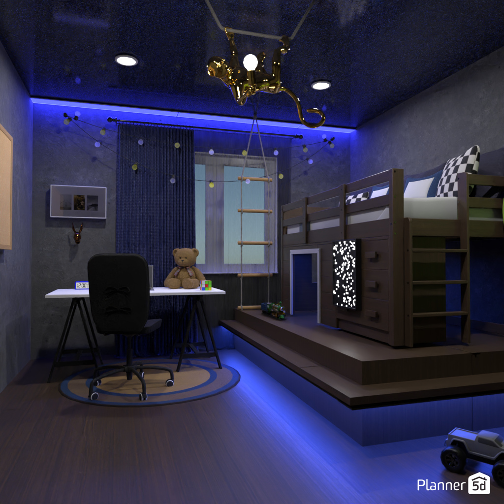 Mėlynas spalvos vaikų miegamasis #19517512 by Editors Choice