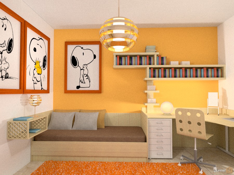Habitación naranja #1140010 by Jessica✅