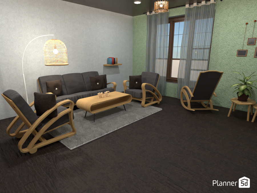 Living room in wood accent #7333278 by Jomer O. Atienza