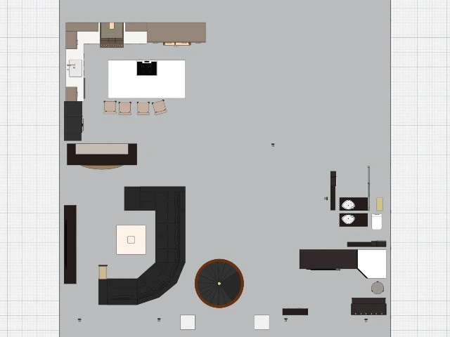 дом осн - Free Online Design | 3D Kitchen Floor Plans by Planner 5D