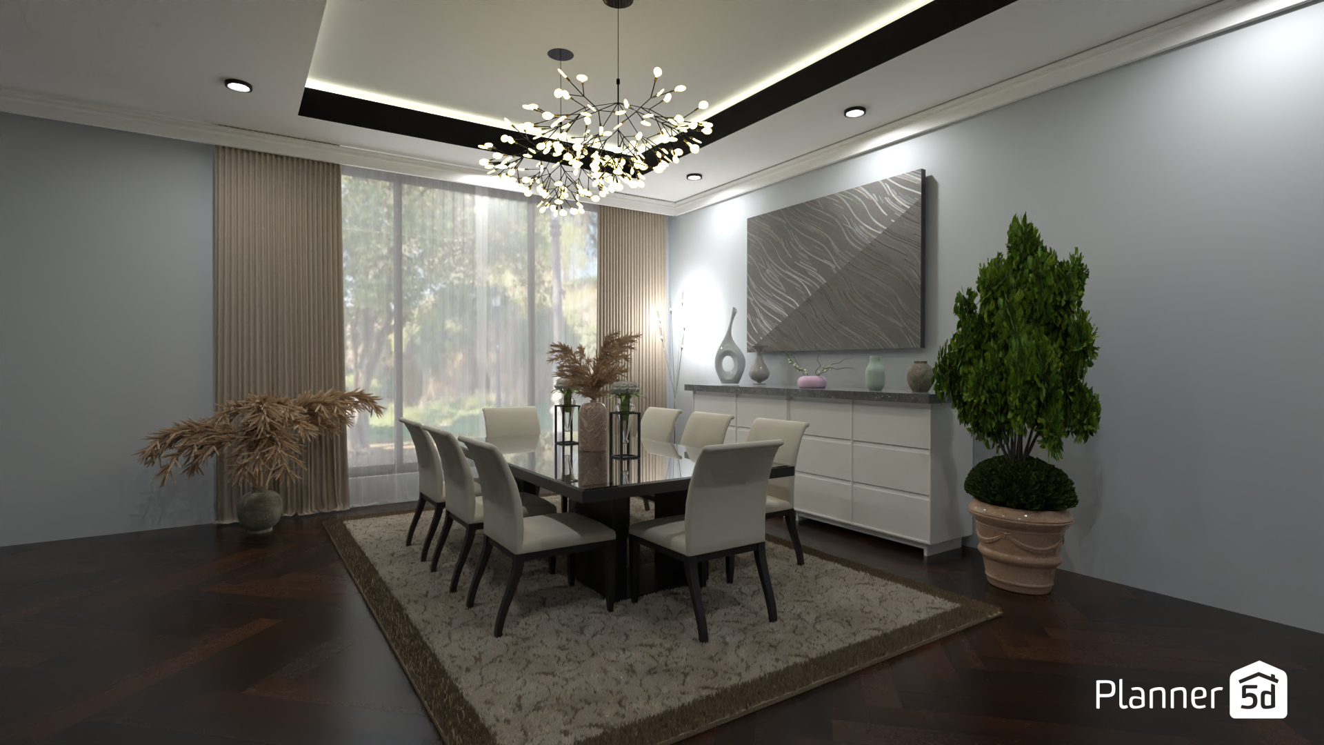 Simple and modern dining room #16627111 by MariaCris