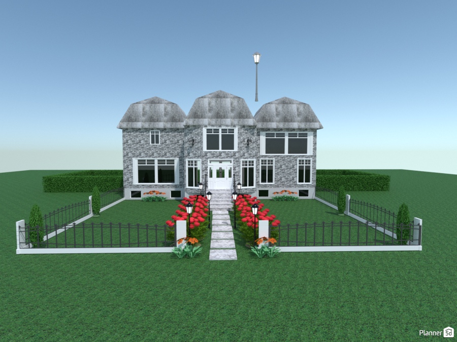 3 story gray mansion #2151524 by Joy Suiter