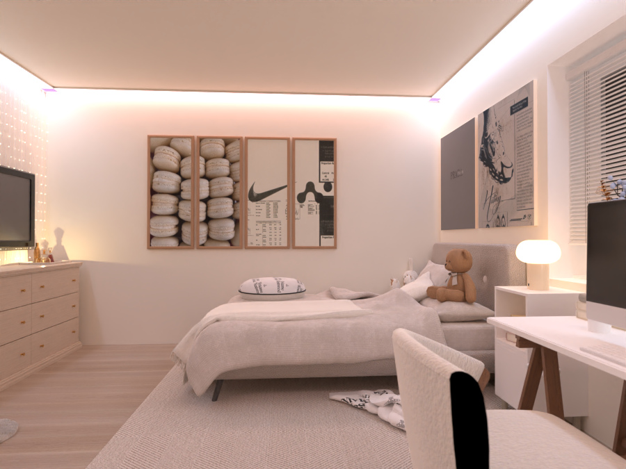 Teenage classy bedroom. #14615763 by Maité