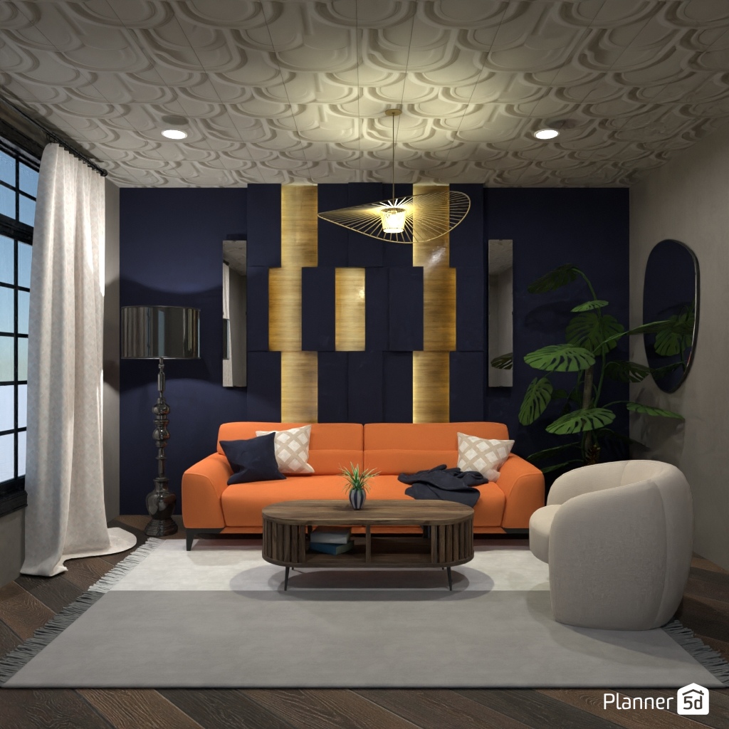 Orange sofa #3399372 by Editors Choice