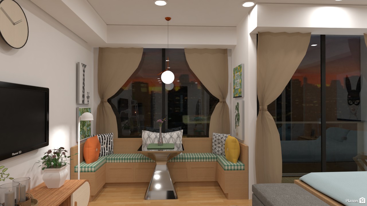 Scandinavian Apartement- Living Room #3402757 by Aderia Septiani