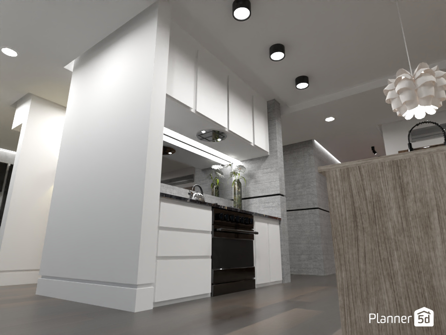 Modern Bachelor Pad Apartment - Kitchen 12572411 by James Atkinson image