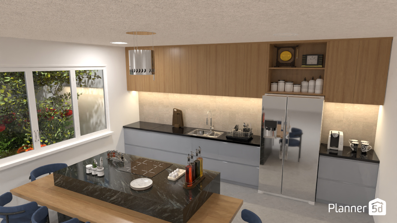 cozinha azul #13941955 by Evimería