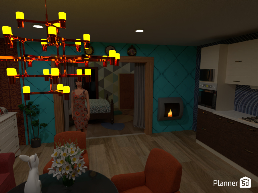 sala comedor y cocina con luz #7759706 by Amy s