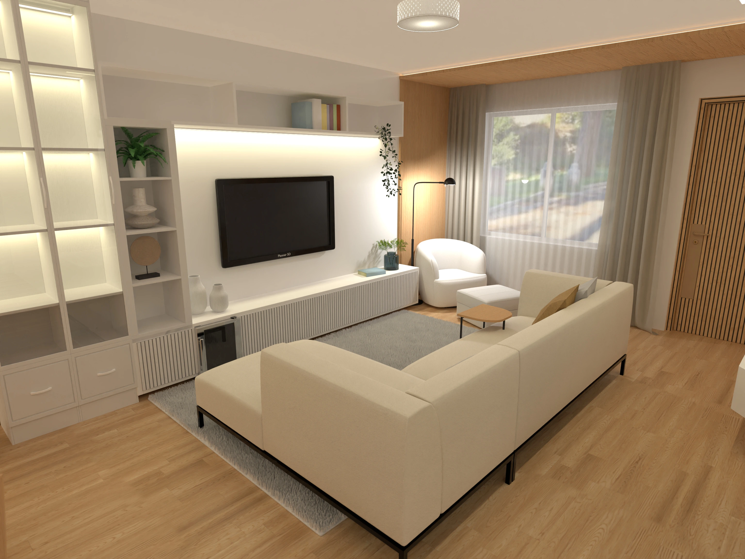 Open Concept - Living Room, Dining Room and Kitchen #3099012 by Helena Dinis Interiores
