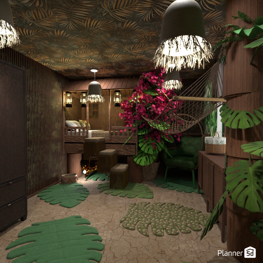 Jungle Bedroom #21786306 Por Editors Choice