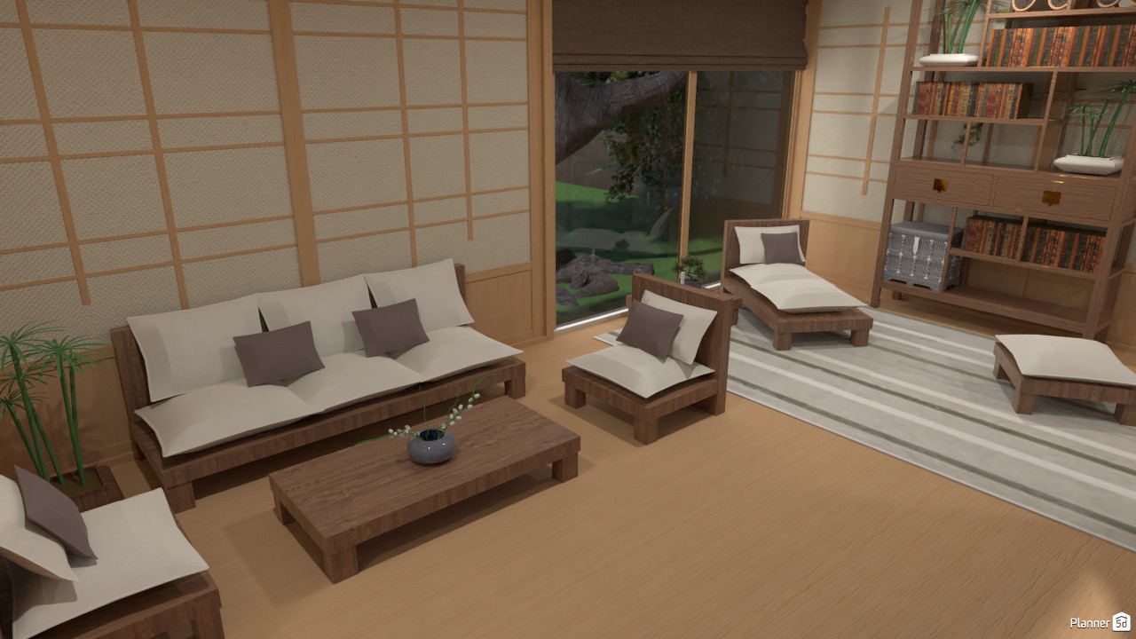 Casa estilo japonés.. (Salón) #4019470 by Hall Pat