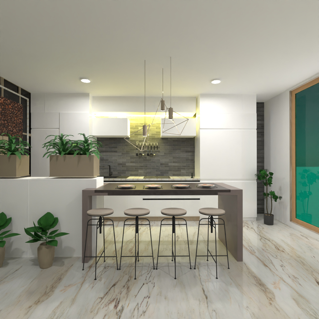 Brown and White Kitchen #11528728 by Editors Choice