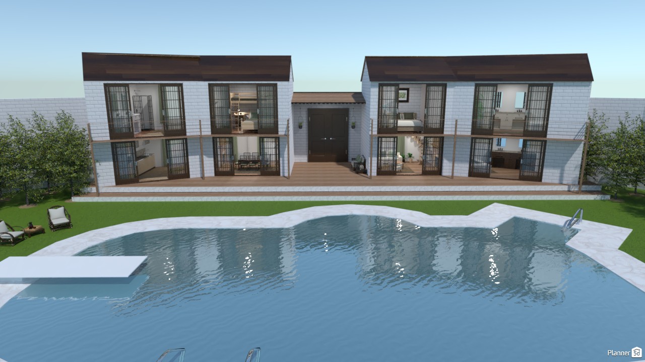 Casa con piscina. #3960893 by Hall Pat