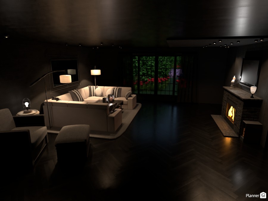 Cozy Dark Living Room #3066417 by ESK