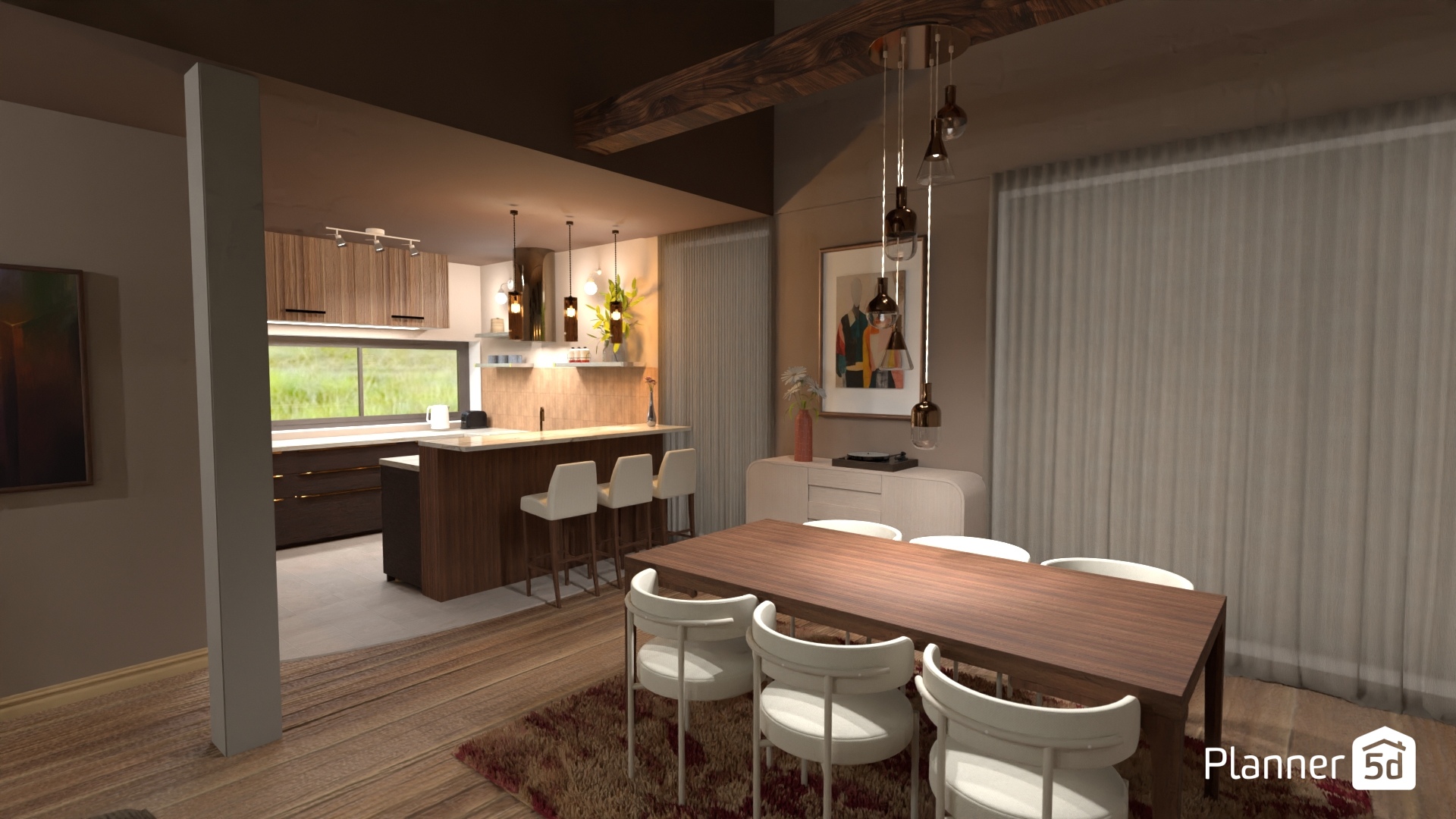 MCM dining room and kitchen #30400960 by Wiki