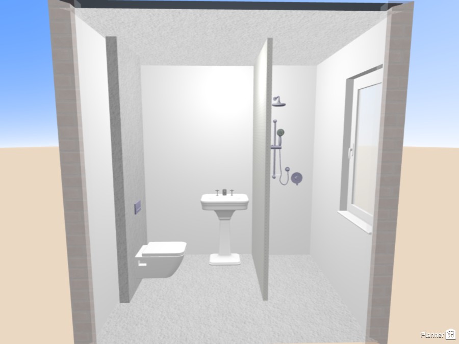 sdb douche fenetre wc 90 #24342516 by User 165223624