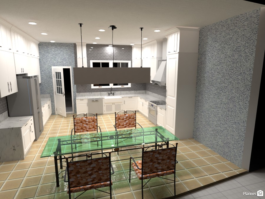 Kitchen remodeled, second draft, more current color palette 3875163 by Raymond Husser image
